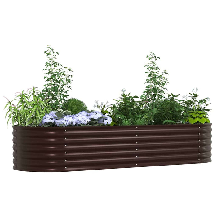 Garden Raised Bed Brown 240 X 80 X 44 Cm Steel Axbbnotk