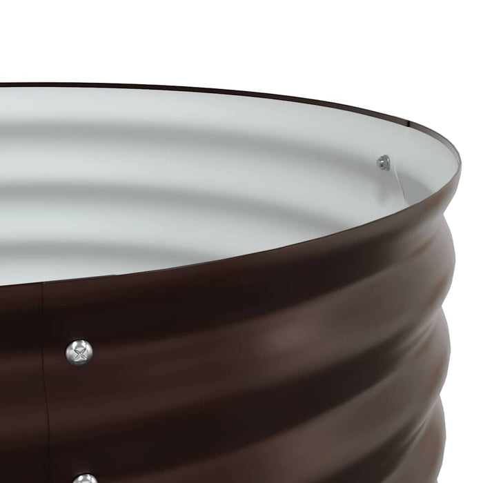 Garden Raised Bed Brown 160 X 80 X 44 Cm Steel Axbbnoab