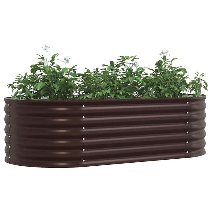 Garden Raised Bed Brown 160 X 80 X 44 Cm Steel Axbbnoab