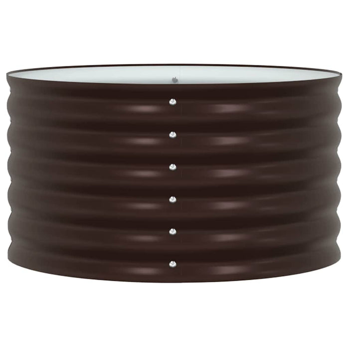 Garden Raised Bed Brown 80 X 80 X 44 Cm Steel Axbbnoao