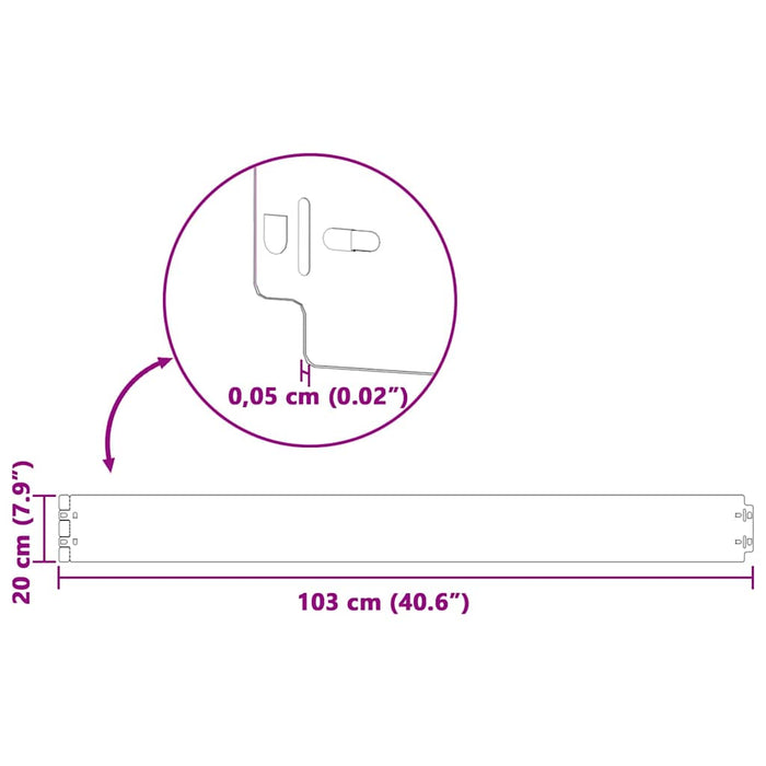 Lawn Edgings 30 Pcs Rusty 103 X 20 Cm Weathering Steel Npnttb