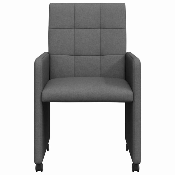 Dining Chairs 2 Pcs Dark Grey 58 X 65 X 94 Cm Fabric Axbointb