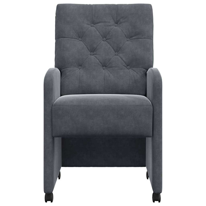 Dining Chairs 2 Pcs Dark Grey 58 X 67 X 97 Cm Velvet Axboinli