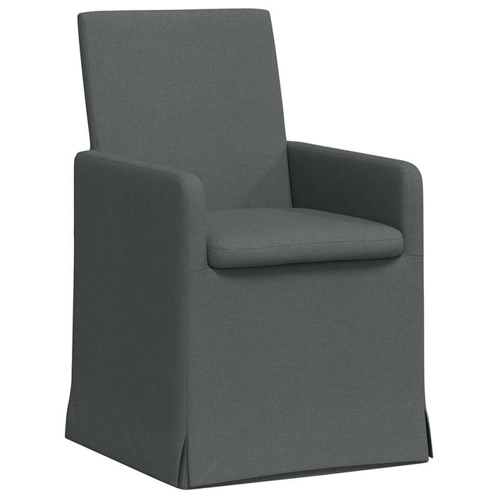 Dining Chairs 2 Pcs Dark Grey 57 X 67 X 95 Cm Fabric Axboikba