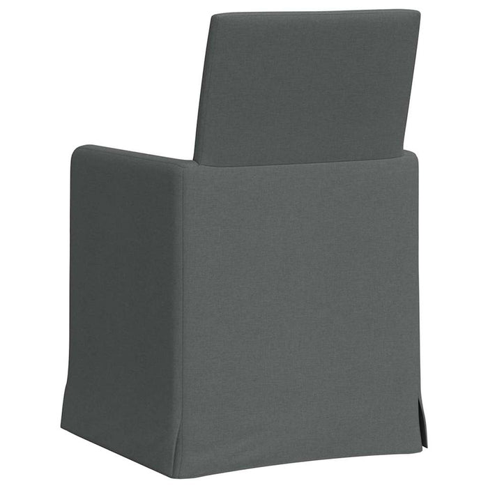 Dining Chairs 2 Pcs Dark Grey 57 X 67 X 95 Cm Fabric Axboikba