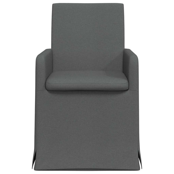 Dining Chairs 2 Pcs Dark Grey 57 X 67 X 95 Cm Fabric Axboikba