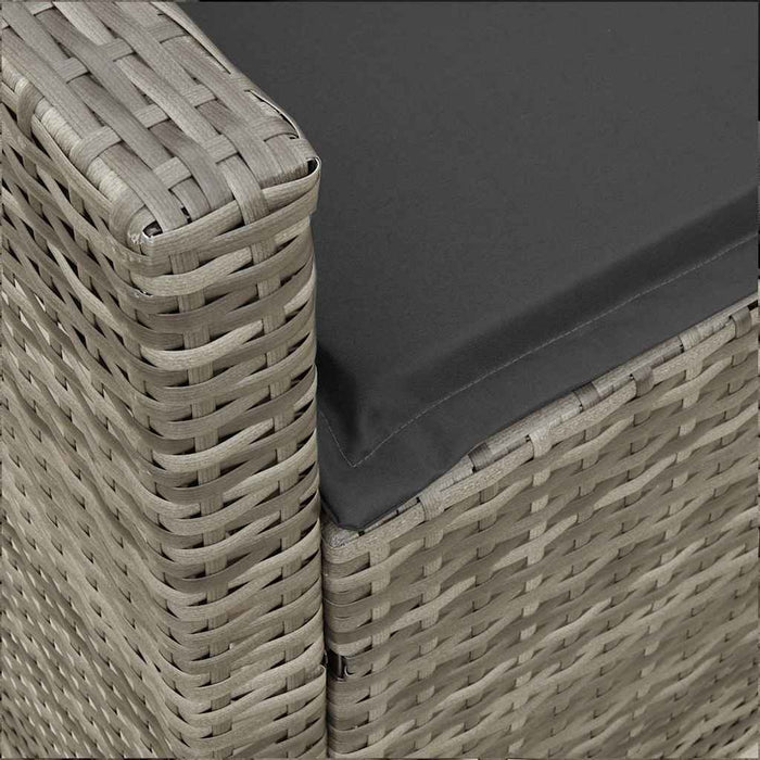 Garden Sofa With Cushions Grey Poly Rattan Ttlptto