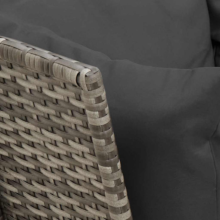 Garden Sofa With Cushions Grey Poly Rattan Ttlptto