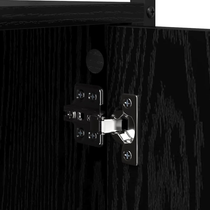 Washing Machine Cabinet Black Oak 68 X 48.5 X 194 Cm Niotlk