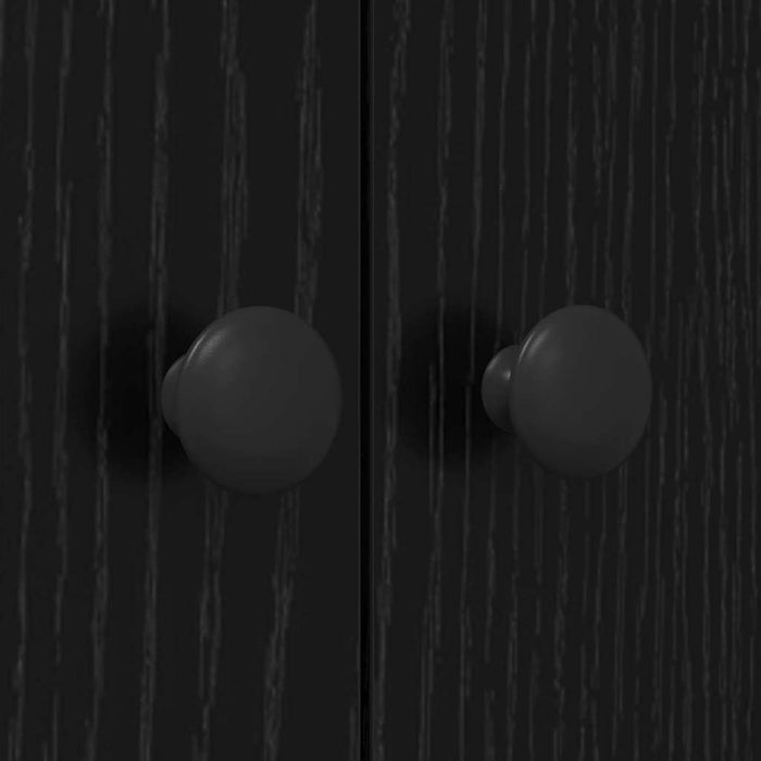 Washing Machine Cabinet Black Oak 68 X 48.5 X 194 Cm Niotlk