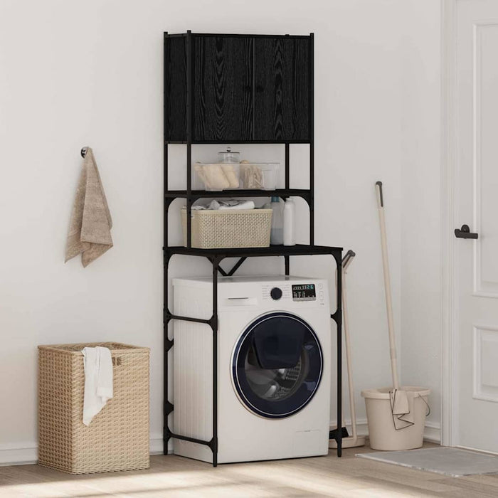 Washing Machine Cabinet Black Oak 68 X 48.5 X 194 Cm Niotlk