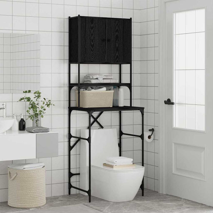 Washing Machine Cabinet Black Oak 68 X 48.5 X 194 Cm Niotlk