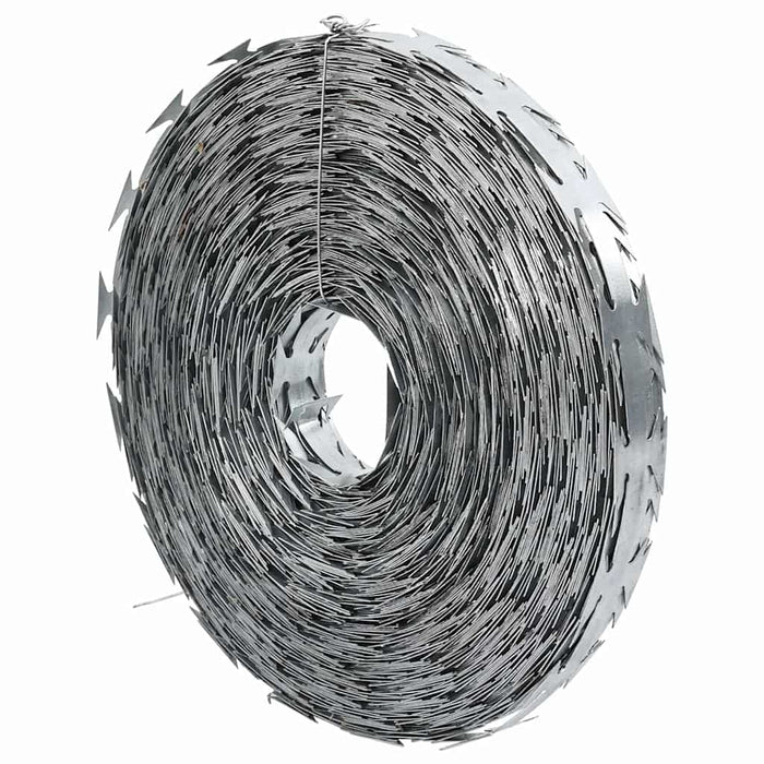 Razor Wire Silver 5000 X 1.9 Cm Galvanised Steel Axbobxln