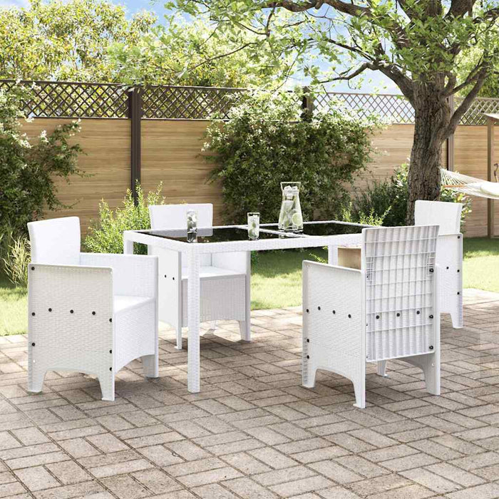 Garden Chairs 4 Pcs White Standard Pe Rattan Naiain