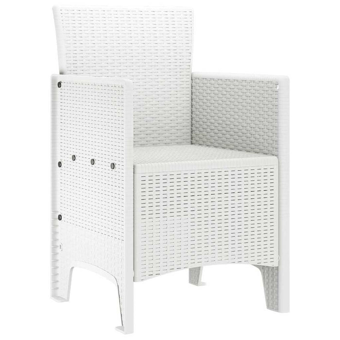 Garden Chairs 4 Pcs White Standard Pe Rattan Naiain