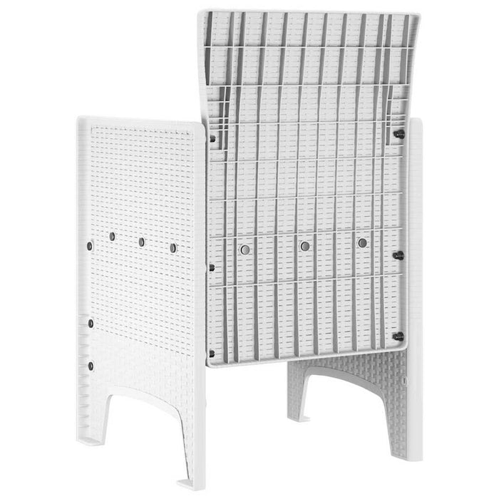 Garden Chairs 4 Pcs White Standard Pe Rattan Naiain