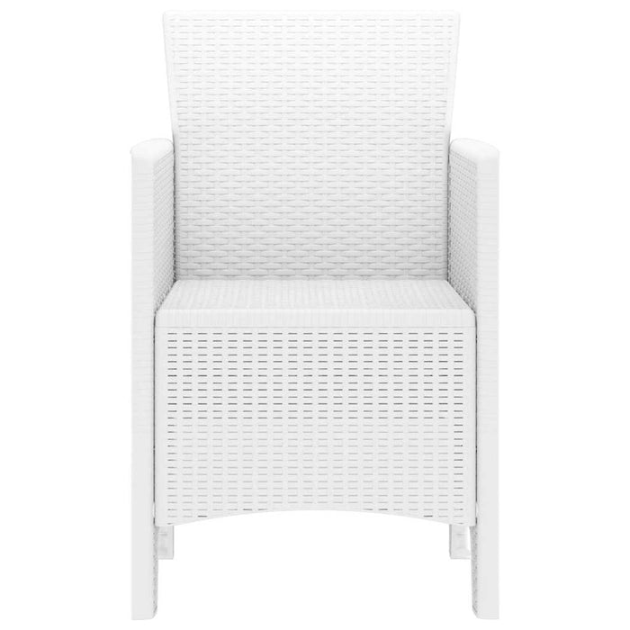 Garden Chairs 4 Pcs White Standard Pe Rattan Naiain