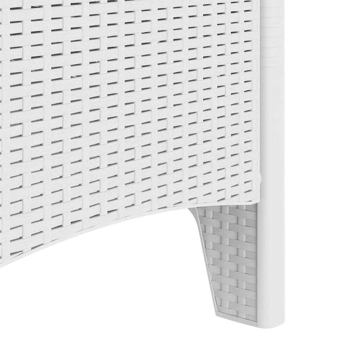 Garden Chairs With Cushions 4 Pcs White 53 X 49 X 85 Cm Plastic Naianb