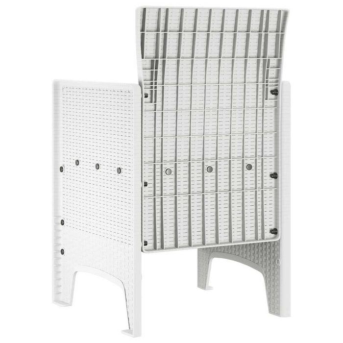 Garden Chairs 4 Pcs White 53 X 49 X 85 Cm Plastic Naiano