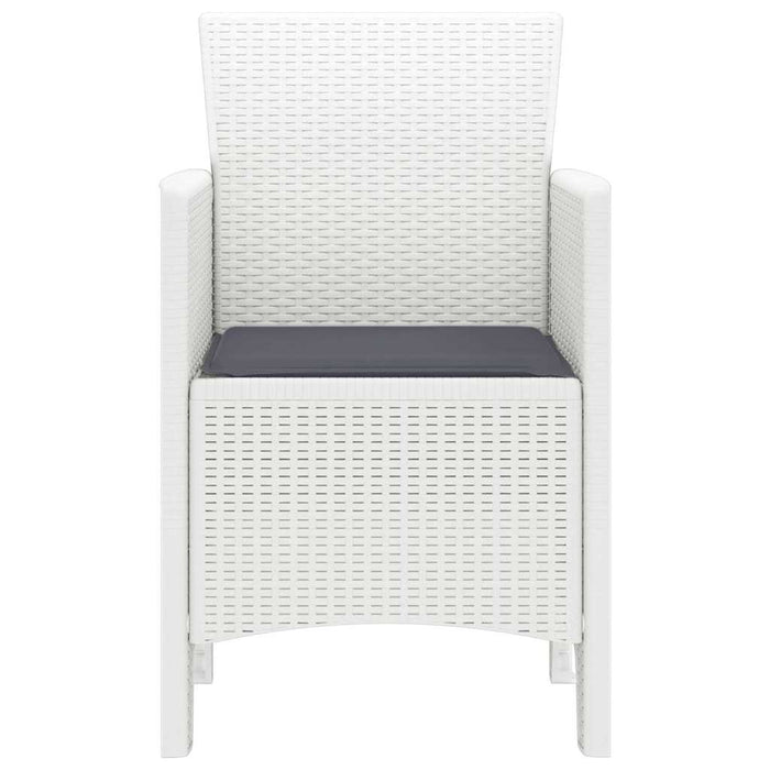 Garden Chairs 4 Pcs White 53 X 49 X 85 Cm Plastic Naiano