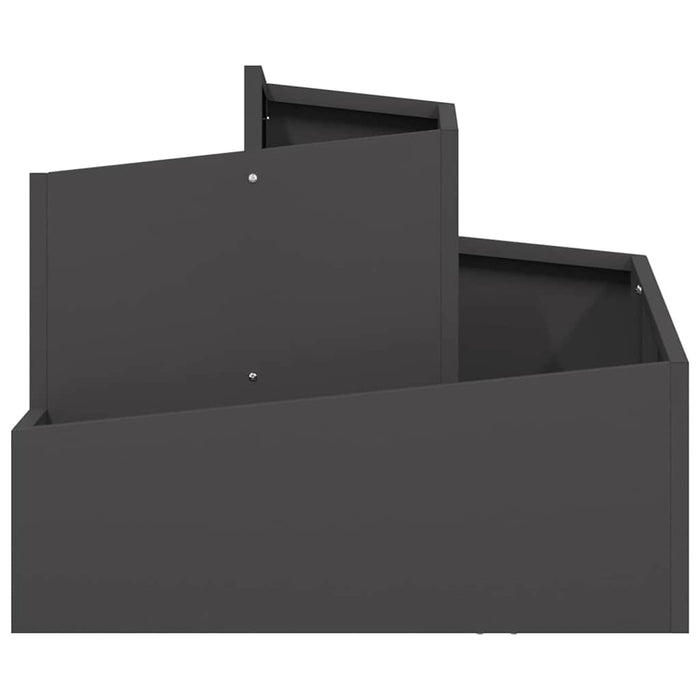 Garden Planter Black 60 X 60 X 50 Cm Cold-Rolled Steel Nitpio
