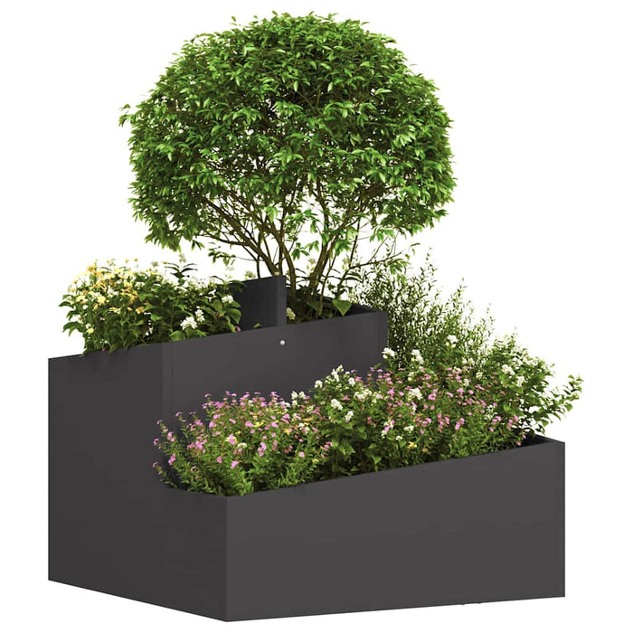 Garden Planter Black 60 X 60 X 50 Cm Cold-Rolled Steel Nitpio