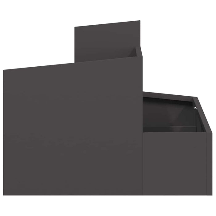 Garden Planter Black 60 X 60 X 50 Cm Cold-Rolled Steel Nitpio