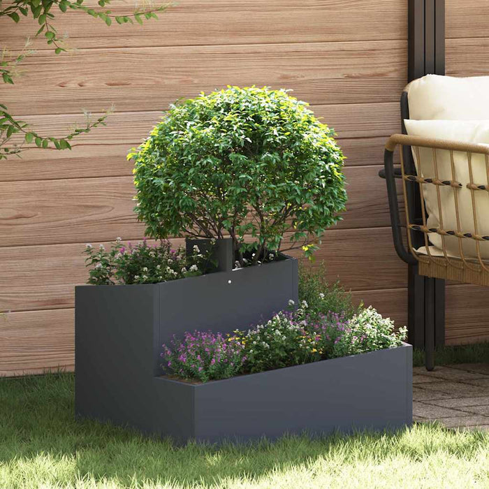 Garden Planter Anthracite 60 X 60 X 50 Cm Cold-Rolled Steel Nitpit