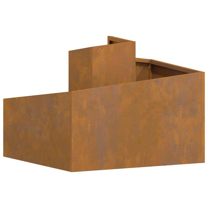 Garden Planter Brown 60 X 60 X 50 Cm Weathering Steel Nitpii