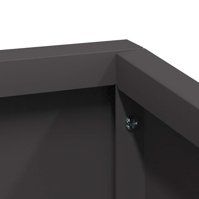 Garden Planter Black 80 X 80 X 50 Cm Cold-Rolled Steel Nitpin