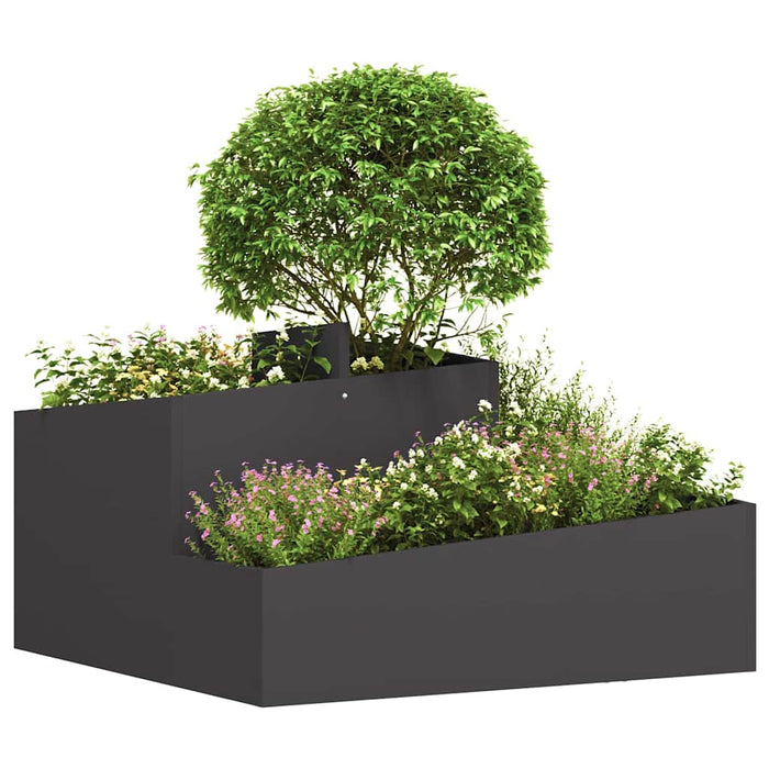 Garden Planter Black 80 X 80 X 50 Cm Cold-Rolled Steel Nitpin