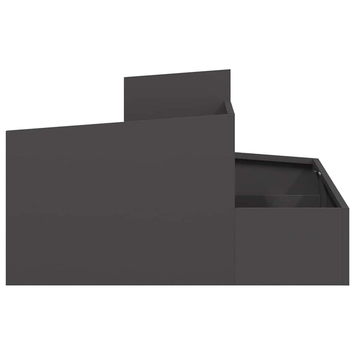 Garden Planter Black 80 X 80 X 50 Cm Cold-Rolled Steel Nitpin