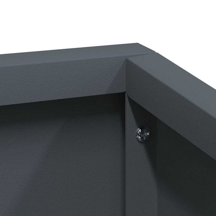 Garden Planter Anthracite 80 X 80 X 50 Cm Cold-Rolled Steel Nitpnb