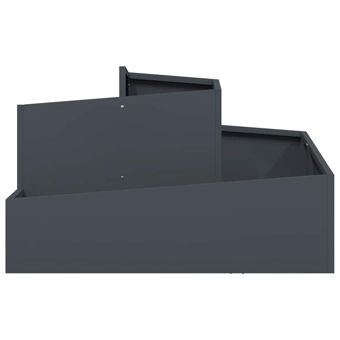 Garden Planter Anthracite 80 X 80 X 50 Cm Cold-Rolled Steel Nitpnb