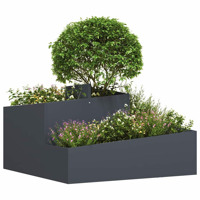Garden Planter Anthracite 80 X 80 X 50 Cm Cold-Rolled Steel Nitpnb