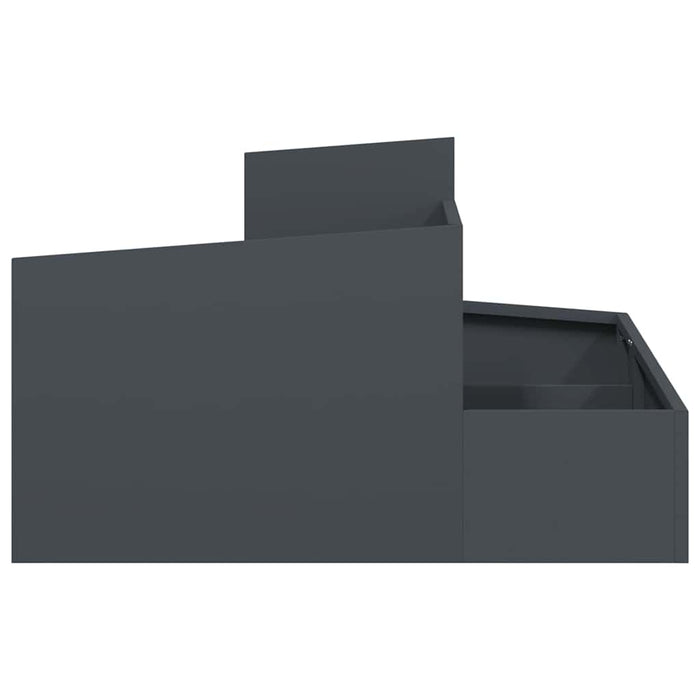 Garden Planter Anthracite 80 X 80 X 50 Cm Cold-Rolled Steel Nitpnb