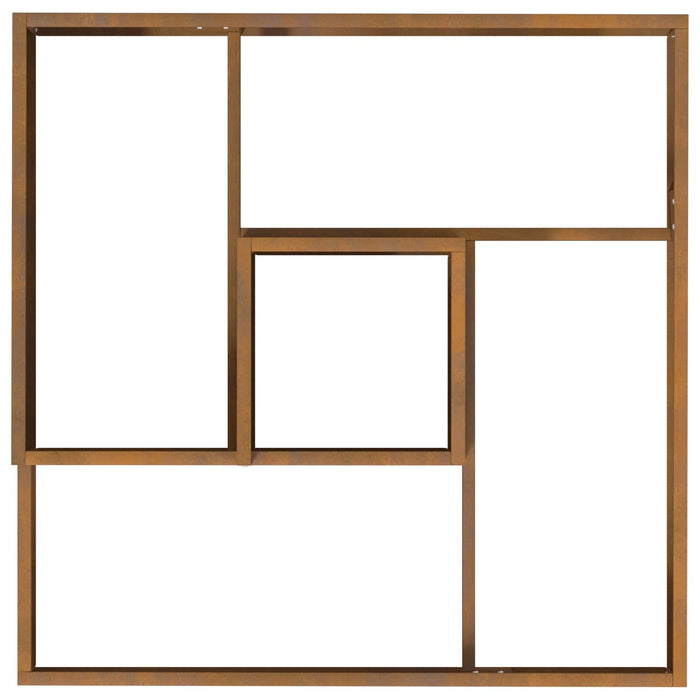 Garden Planter Brown 80 X 80 X 50 Cm Weathering Steel Nitpna