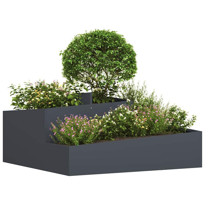 Garden Planter Anthracite 100 X 100 X 50 Cm Cold-Rolled Steel Nitpni