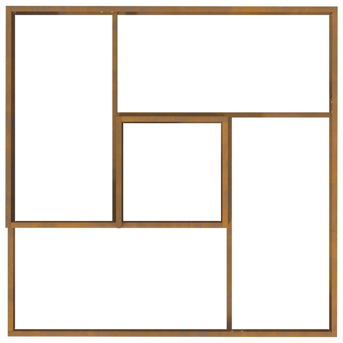 Garden Planter Brown 100 X 100 X 50 Cm Weathering Steel Nitpko