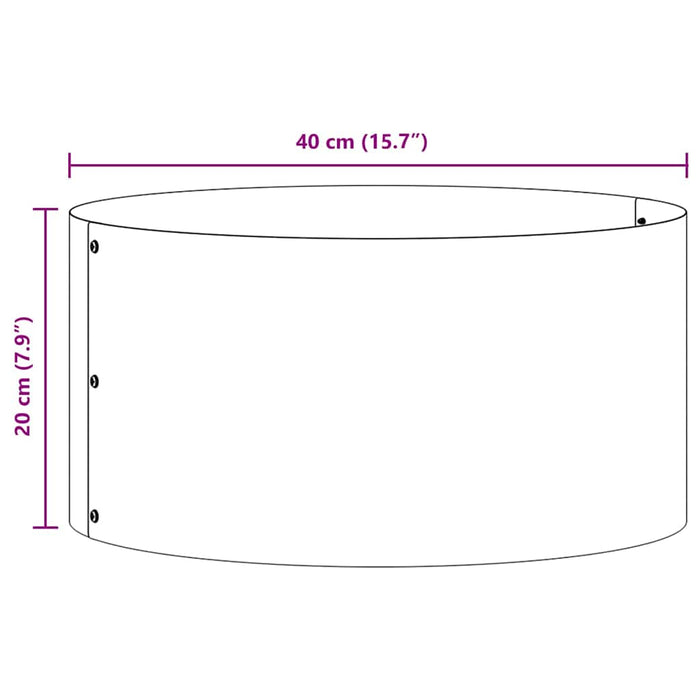 Garden Planter Brown 40 X 40 X 20 Cm Weathering Steel Nitlon