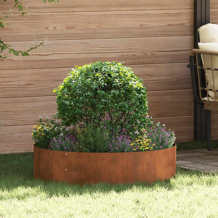 Garden Planter 5 Pcs Brown 80 X 80 X 20 Cm Weathering Steel Nitltt