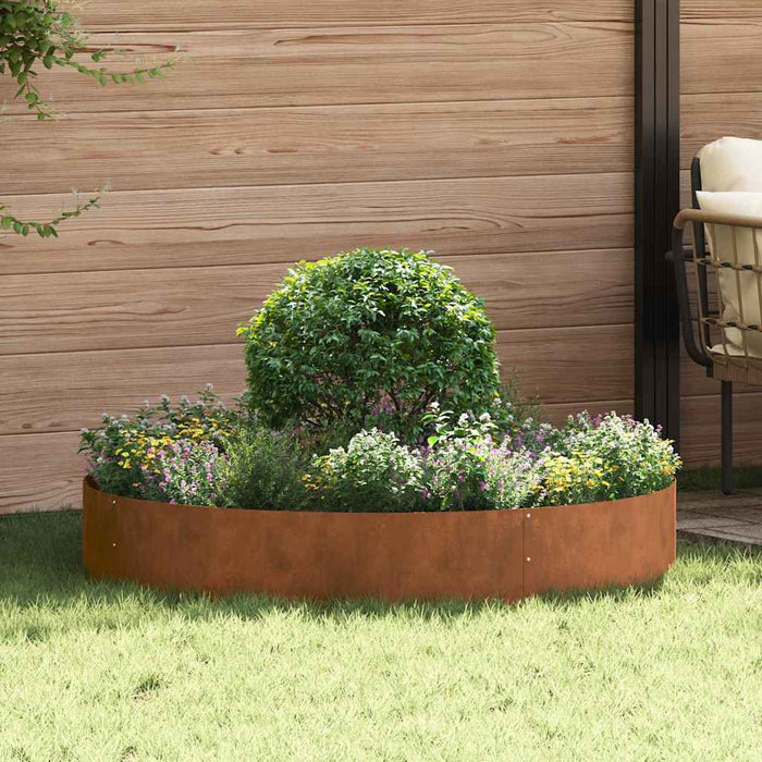 Garden Planter 5 Pcs Brown 120 X 120 X 20 Cm Weathering Steel Nitlai