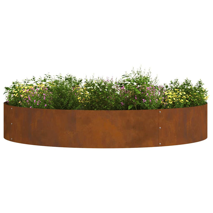 Garden Planter 5 Pcs Brown 120 X 120 X 20 Cm Weathering Steel Nitlai