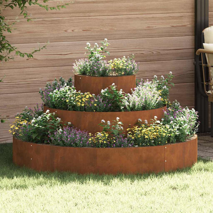 Garden Planter Brown 120 X 120 X 20 Cm Weathering Steel Nitllo