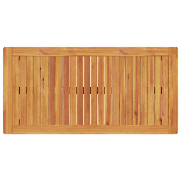 Garden Dining Set 3 Pcs Brown Solid Acacia Wood Ttipltl