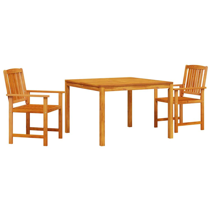 Garden Dining Set 3 Pcs Brown Solid Acacia Wood Ttiplna