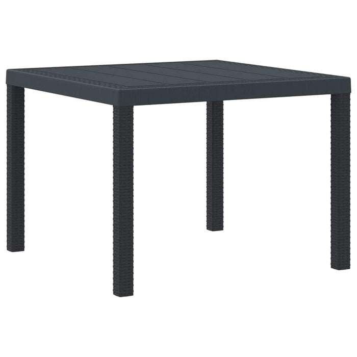Garden Table Anthracite 100X100X73 Cm Poly Rattan Niolnb