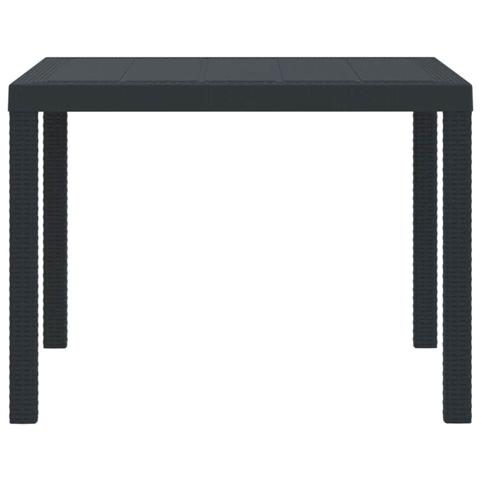 Garden Table Anthracite 100X100X73 Cm Poly Rattan Niolnb