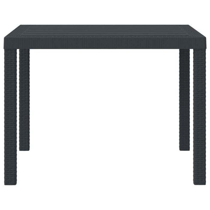 Garden Table Anthracite 100X100X73 Cm Poly Rattan Niolnb