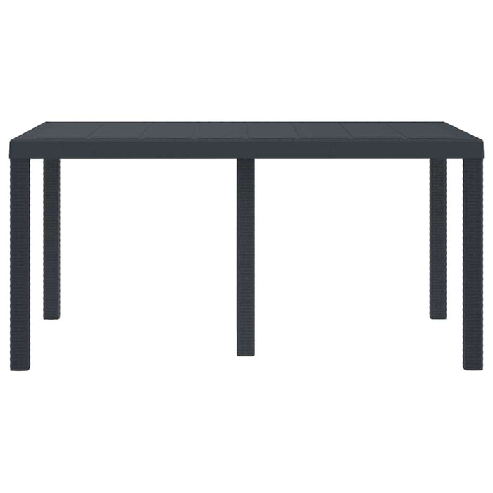 Garden Table Anthracite 150X100X73 Cm Poly Rattan Niolna